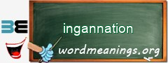 WordMeaning blackboard for ingannation